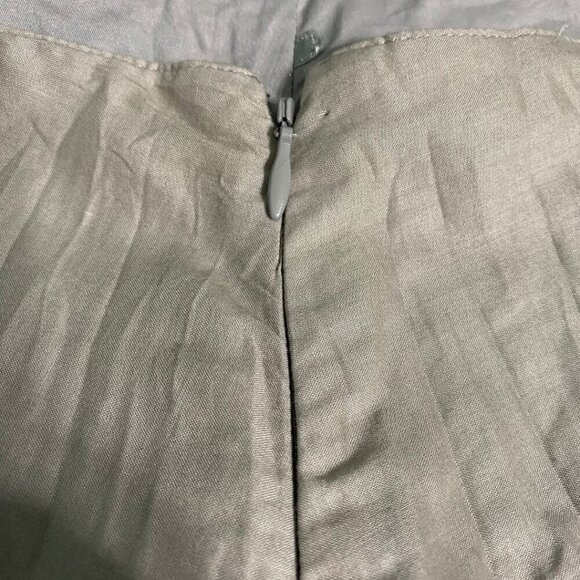 INC International Concepts Tan/White Floral Print Sequined A-Line Skirt Size 16 - Picture 7 of 9